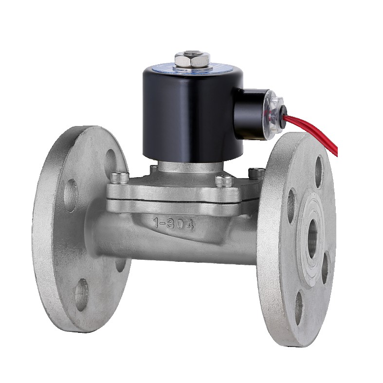 2W series stainless steel Flange Direct lifting diaphragmsolenoid valve 2/2 way normally closed type